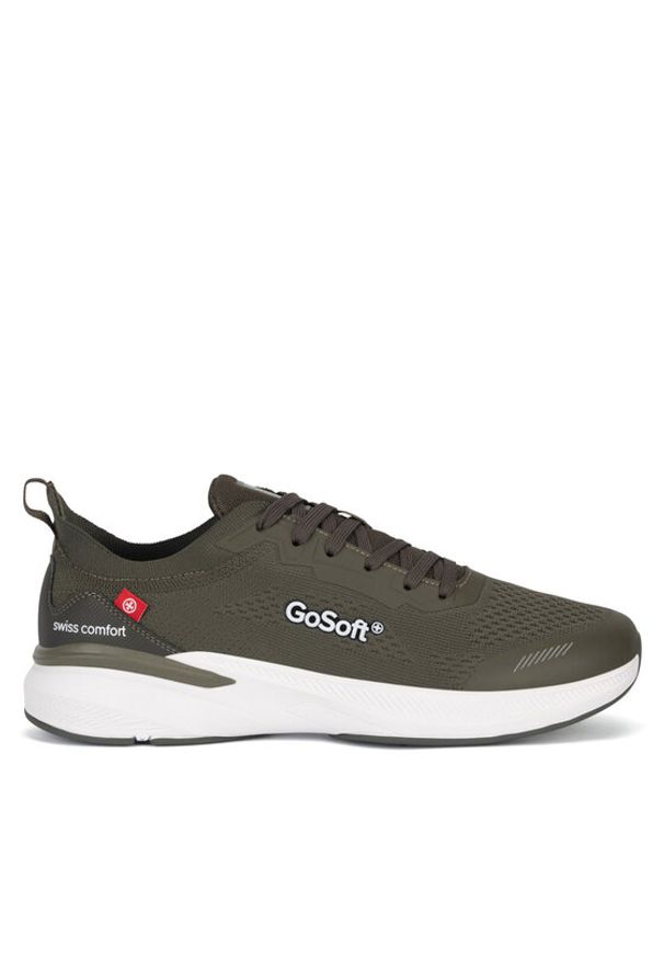 Go Soft Sneakersy MP-12A Khaki. Kolor: brązowy. Materiał: materiał