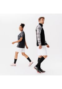 KIPSTA - Bluza piłkarska Kipsta Viralto Wavy Club na krótki suwak. Kolor: czarny, biały, wielokolorowy. Materiał: poliester, materiał, elastan. Długość: krótkie. Sport: piłka nożna