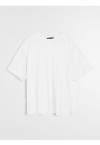 Sinsay - Bawełniana koszulka basic - biały. Kolor: biały. Materiał: bawełna