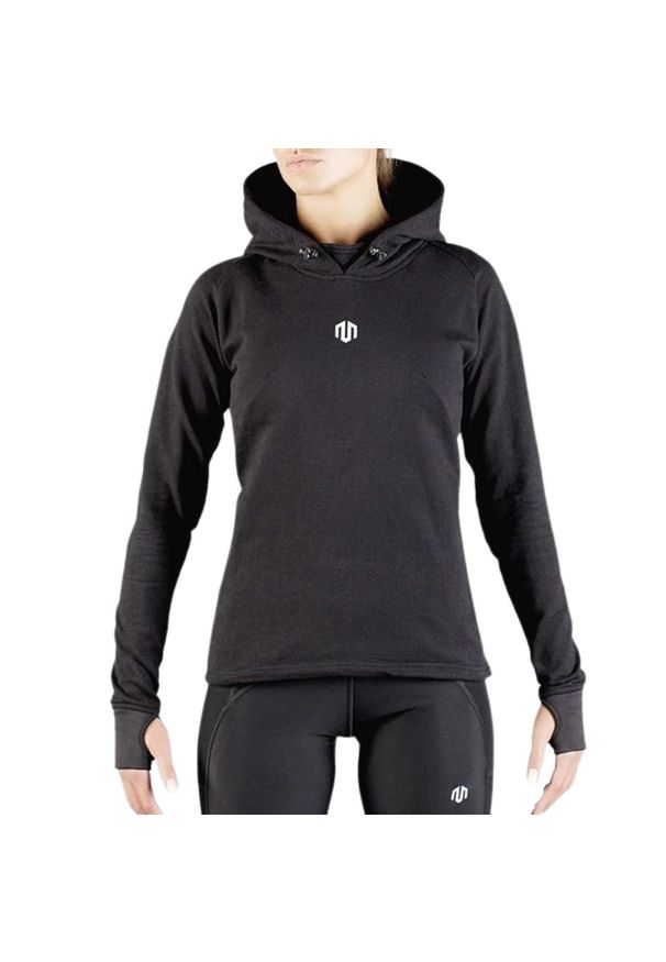 MOROTAI - Bluza treningowa damska Morotai Comfy Performance. Typ kołnierza: kaptur. Kolor: czarny. Materiał: poliester, bawełna