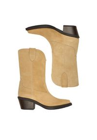 Badura Kowbojki EO-CAMILA-5031 Beżowy. Kolor: beżowy. Materiał: zamsz, skóra #7