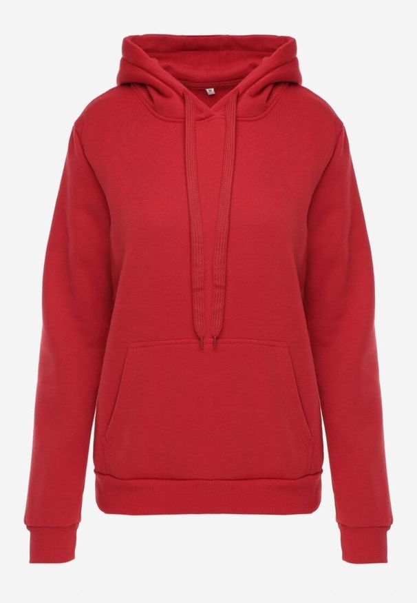 Renee - Czerwona Bluza z Kapturem Corbetes. Typ kołnierza: kaptur. Kolor: czerwony. Materiał: tkanina, dresówka, polar, prążkowany. Długość rękawa: długi rękaw. Długość: długie. Wzór: jednolity, gładki