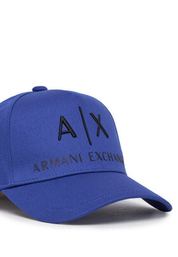 Armani Exchange Czapka z daszkiem 954039 CC513 UB088 Niebieski. Kolor: niebieski. Materiał: bawełna, materiał