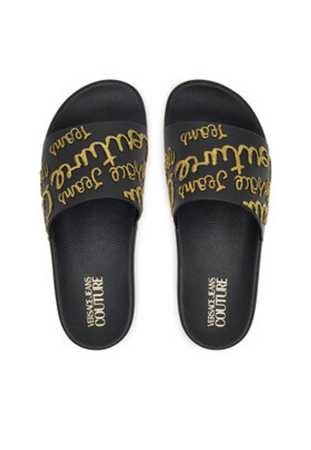 Versace Jeans Couture Klapki 79VA3SQ1 Czarny. Kolor: czarny. Materiał: syntetyk