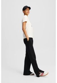 Karl Lagerfeld - KARL LAGERFELD Beżowy damski t-shirt Ikon Sketch Choupette, Rozmiar XS. Kolor: beżowy #2