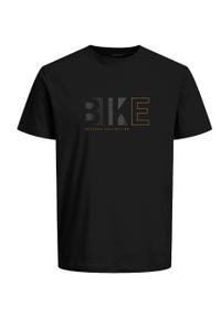 Volcano - T-shirt męski czarny, Comfort Fit, T-EKIB. Okazja: na co dzień. Kolor: czarny. Materiał: materiał, bawełna. Długość rękawa: krótki rękaw. Długość: krótkie. Wzór: nadruk. Styl: klasyczny, casual