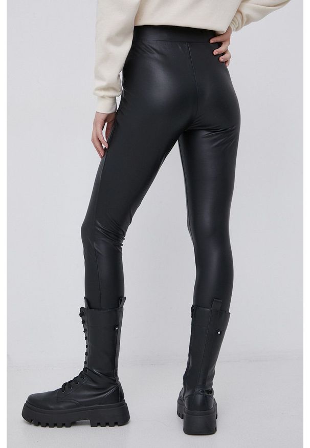 only - Only - Legginsy. Kolor: czarny. Materiał: dzianina