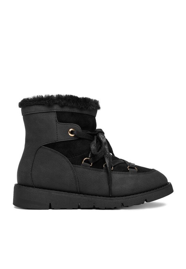 DeeZee Śniegowce 17125-1-BLACK PU Czarny. Kolor: czarny. Materiał: syntetyk, materiał