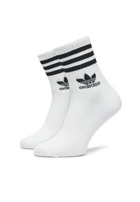 Adidas - adidas Zestaw 3 par wysokich skarpet unisex Mid Cut Crew IL5023 Kolorowy. Materiał: bawełna, materiał. Wzór: kolorowy