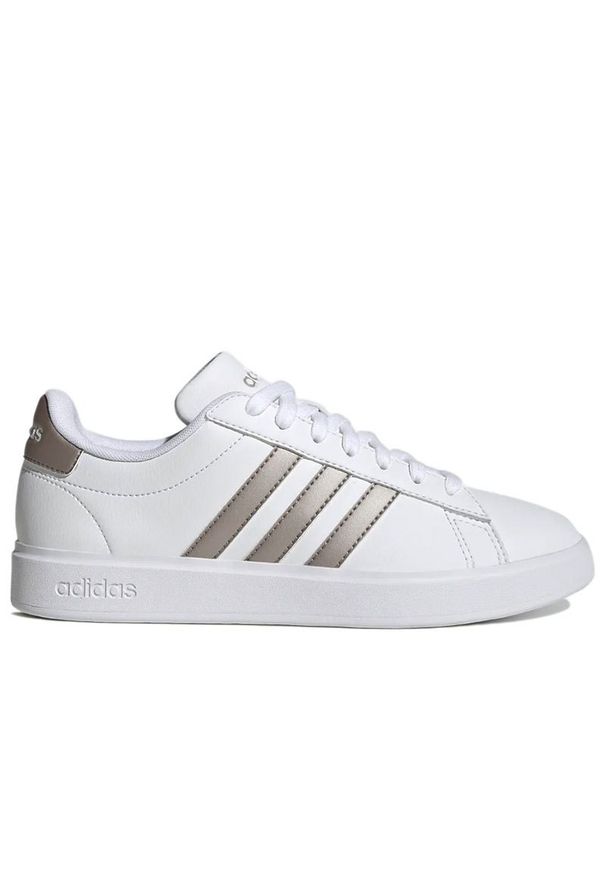 Adidas - Buty adidas Grand Court Cloudfoam Lifestyle Court Comfort GW9215 - białe. Zapięcie: sznurówki. Kolor: biały. Materiał: skóra, syntetyk, guma. Szerokość cholewki: normalna. Model: Adidas Cloudfoam