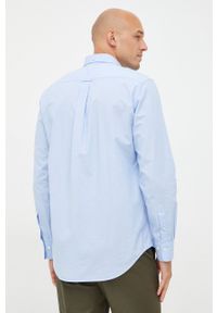 GANT - Gant Koszula bawełniana 3046400 męska regular z kołnierzykiem button-down. Typ kołnierza: button down. Kolor: niebieski. Materiał: bawełna #2