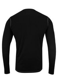 Just Yuppi - Czarny T-shirt (Koszulka), Długi Rękaw, Longsleeve -JUST YUPPI- Męski, z Guzikami, Odpinany. Okazja: na co dzień. Kolor: czarny. Materiał: bawełna, poliester. Długość rękawa: długi rękaw. Długość: długie. Styl: casual #3