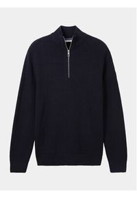 Tom Tailor Sweter 1038315 Granatowy Regular Fit. Kolor: niebieski. Materiał: bawełna #4