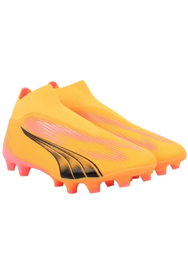 Puma - Buty piłkarskie PUMA Ultra Match+ LL Fg/Ag. Zapięcie: bez zapięcia. Kolor: pomarańczowy. Materiał: materiał, syntetyk. Szerokość cholewki: normalna. Sport: piłka nożna