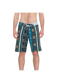 Spodenki kąpielowe męskie Volcom Lido Print. Kolor: czarny. Materiał: poliester, elastan. Wzór: nadruk #1