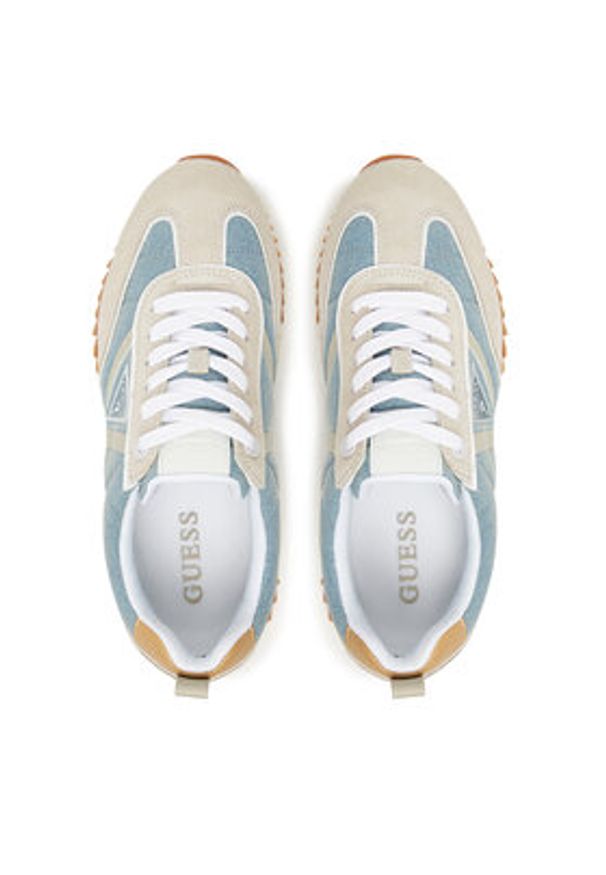 Guess Sneakersy FLTBAI DEN12 Niebieski. Kolor: niebieski. Materiał: zamsz, skóra
