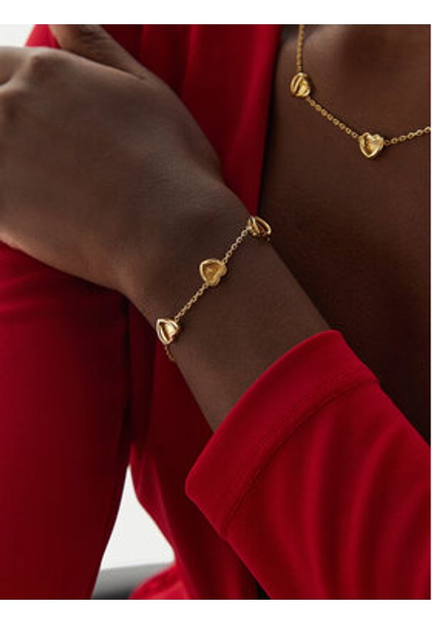 Guess Bransoletka JUBB04 611JW Złoty. Materiał: metalowe. Kolor: złoty