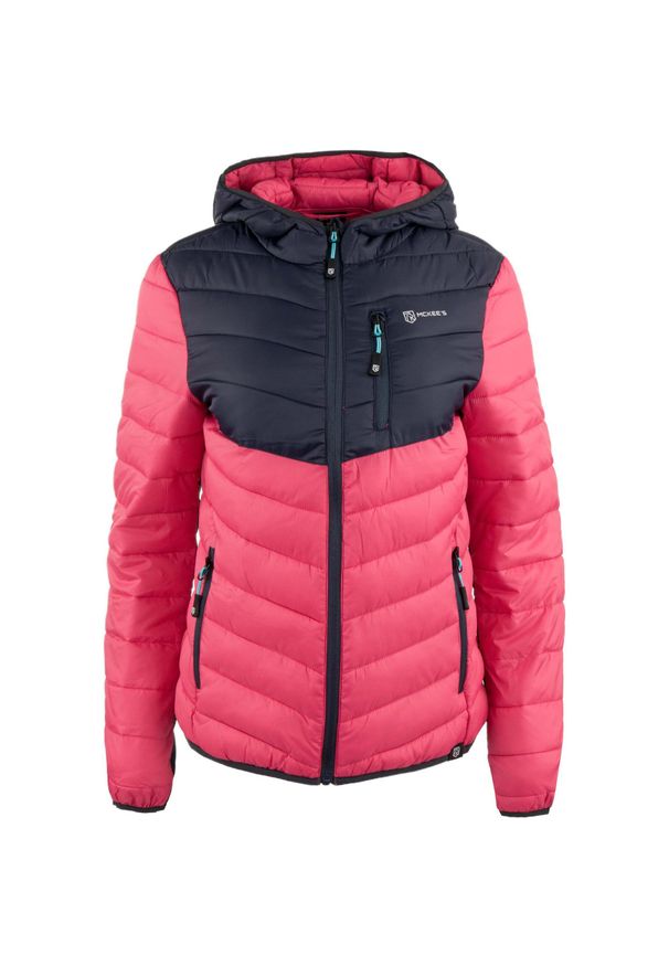 Munkees - Zimowa Kurtka McKees Birch dla Kobiet - Niebiesko-Fuksjowa Wodoodporna. Kolor: różowy. Sezon: zima. Sport: turystyka piesza
