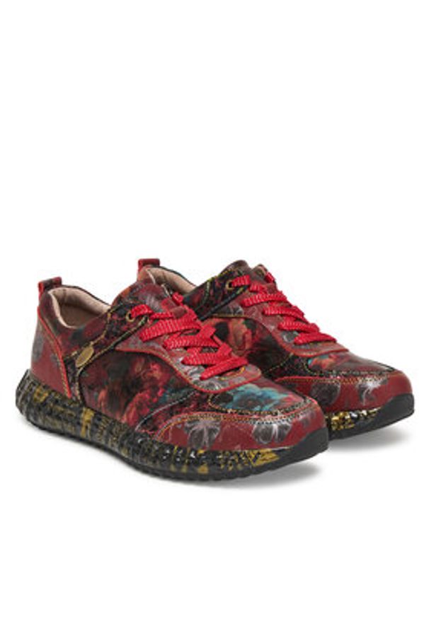 Laura Vita Sneakersy Burton 36 Czerwony. Kolor: czerwony. Materiał: skóra