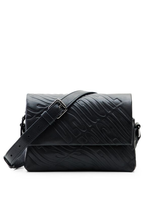 Desigual Torebka 23SAXL09 2000 Czarny. Kolor: czarny. Materiał: skórzane