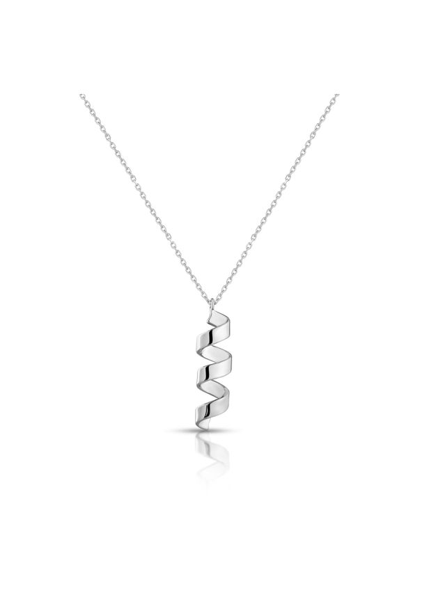 W.KRUK - Srebrny naszyjnik ze spiralką. Materiał: srebrne. Kolor: srebrny