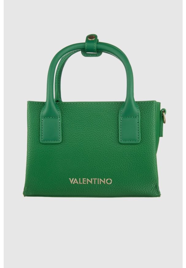 Valentino by Mario Valentino - VALENTINO Zielona torebka o teksturze skóry seychelles shopping. Kolor: zielony. Materiał: skórzane