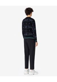 Kenzo - KENZO - Sweter z logo Holiday Capsule. Kolor: czarny. Materiał: wełna. Długość rękawa: długi rękaw. Długość: długie. Wzór: aplikacja, haft. Sezon: zima. Styl: wizytowy #3
