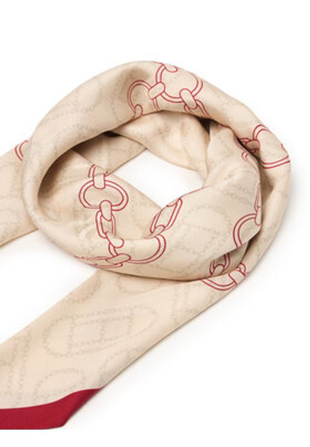 TOMMY HILFIGER - Tommy Hilfiger Szal Chain Silk Large Scarf AW0AW18277 Czerwony. Kolor: czerwony. Materiał: jedwab