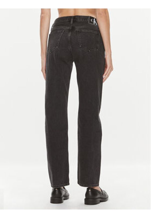 Calvin Klein Jeans Jeansy J20J222434 Czarny Straight Fit. Kolor: czarny