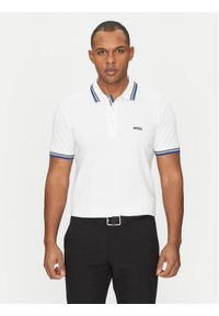 BOSS Polo Paddy 50469055 Biały Regular Fit. Typ kołnierza: polo. Kolor: biały. Materiał: bawełna