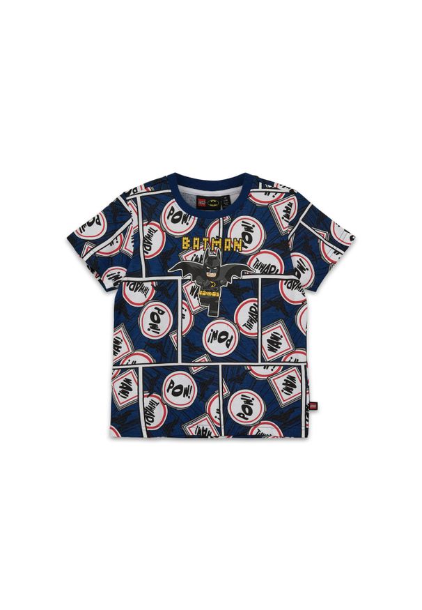 Koszulka Dziecięca LEGO BATMAN Tano 301 Niebieska. Kolor: niebieski. Wzór: motyw z bajki