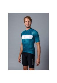 ACELERA - Męska koszulka kolarska Intermediate z krótkim rękawem. Kolor: niebieski. Materiał: materiał. Długość rękawa: krótki rękaw. Długość: krótkie. Wzór: gładki. Sport: kolarstwo #1