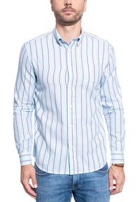 Wrangler - KOSZULA MĘSKA WRANGLER LS 1PKT BUTTON DOWN CERULEAN BLUE W5A34SXVT 112130013. Typ kołnierza: button down #3
