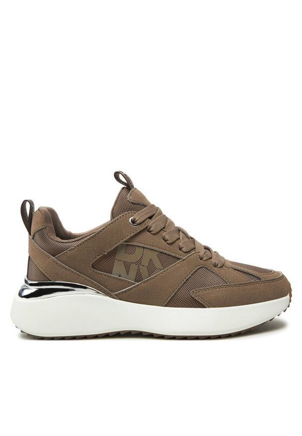 DKNY Sneakersy Zofi K4402944 Brązowy. Kolor: brązowy. Materiał: materiał