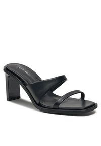 Calvin Klein Klapki Heel Slide 70 Lth HW0HW02072 Czarny. Kolor: czarny. Materiał: skóra