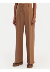 Weekend Max Mara Spodnie palazzo Visivo 2615131041 Brązowy Relaxed Fit. Kolor: brązowy. Materiał: wełna #1