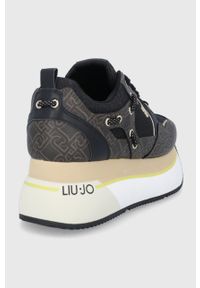 Liu Jo buty Liu Jo Super Maxi Wonder 5 BA2037EX061S1033 kolor brązowy na platformie. Nosek buta: okrągły. Zapięcie: sznurówki. Kolor: brązowy. Materiał: guma. Obcas: na platformie #3