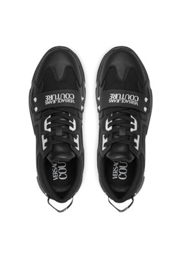 Versace Jeans Couture Sneakersy Speedtrack 77YA3SC4 Czarny. Kolor: czarny. Materiał: skóra