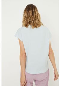 Women Secret - women'secret t-shirt piżamowy Minerals damska kolor turkusowy bawełniana. Kolor: turkusowy. Materiał: bawełna. Długość: krótkie. Wzór: nadruk #3