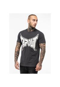 TAPOUT - T-shirt o klasycznym kroju Tapout Logo. Kolor: szary, biały, wielokolorowy. Materiał: bawełna #1