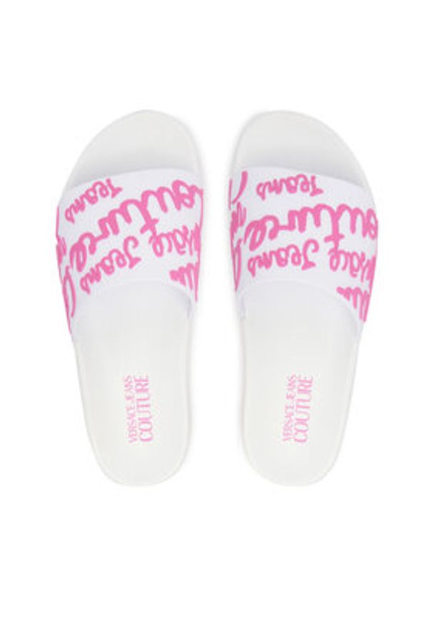 Versace Jeans Couture Klapki 80VA3SQ1 71352 3 Biały. Kolor: biały. Materiał: syntetyk