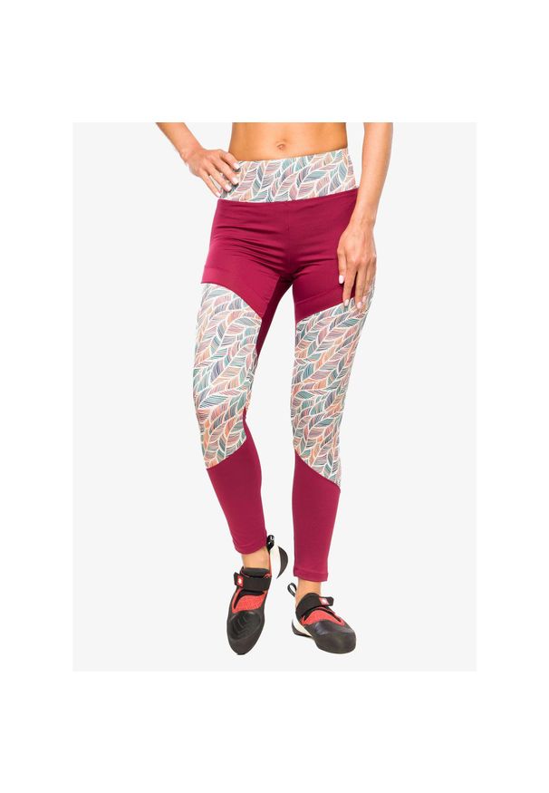 OCUN - Legginsy wspinaczkowe damskie Ocun Rhea Leggings. Kolor: czerwony