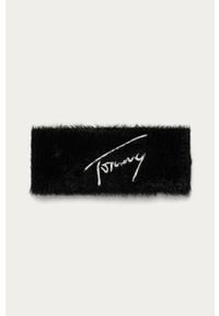 Tommy Jeans - Opaska. Kolor: czarny. Materiał: akryl, dzianina, poliamid, elastan. Wzór: nadruk #1