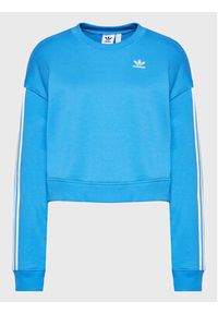 Adidas - adidas Bluza Allover Print HN3641 Niebieski Relaxed Fit. Kolor: niebieski. Materiał: bawełna. Wzór: nadruk