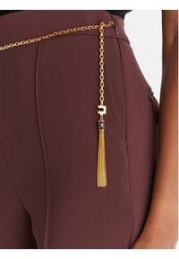 Elisabetta Franchi Spodnie materiałowe PA-141-57E2-V420 Bordowy Regular Fit. Kolor: czerwony. Materiał: syntetyk #4