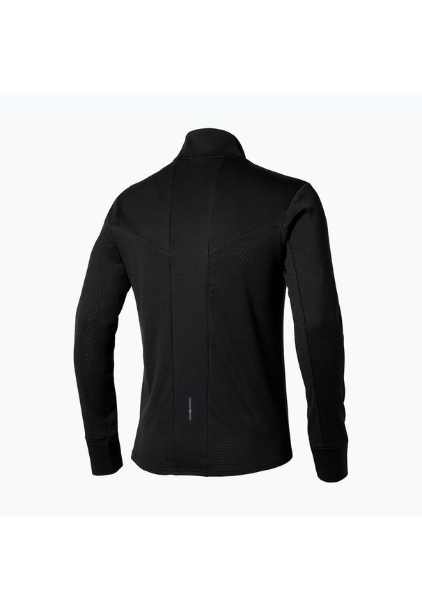 Bluza do biegania męska Mizuno Active Warm Half Zip black. Kolor: czarny. Sport: bieganie