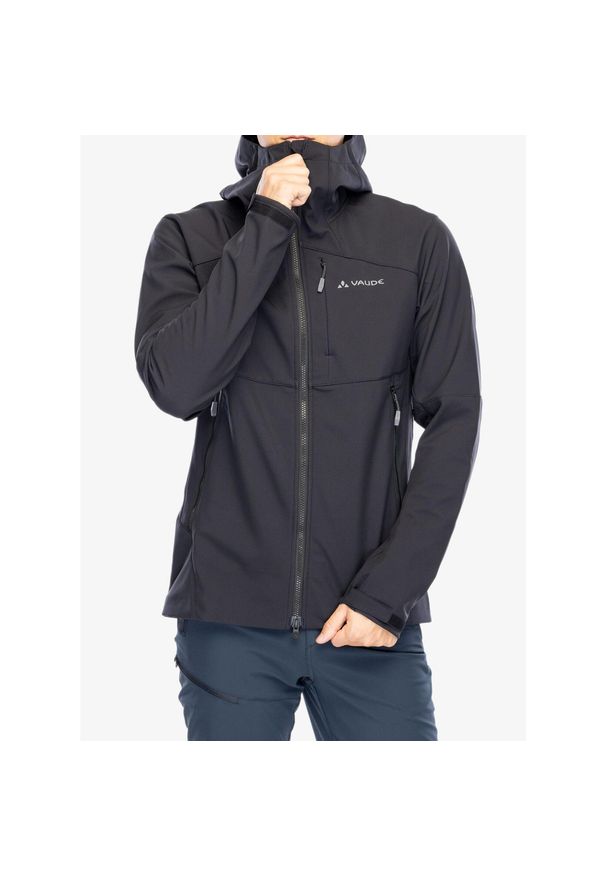 Kurtka softshell męska Vaude Roccia Softshell Jacket II. Kolor: czarny. Materiał: softshell