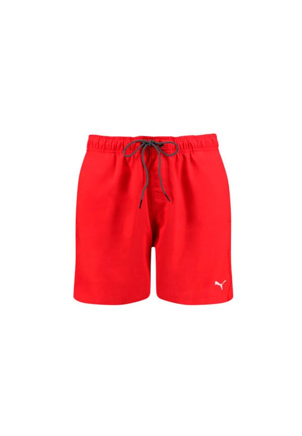 Kąpielówki męskie Puma Mid Shorts. Kolor: czerwony. Materiał: poliester