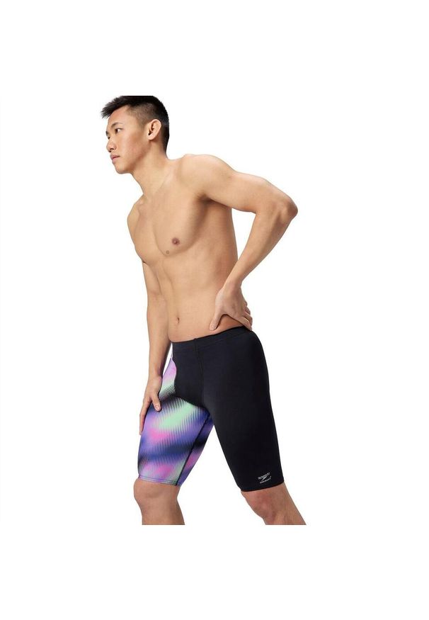 Kąpielówki męskie spodenki kąpielowe Speedo One Leg Printed Jammer. Kolor: czarny