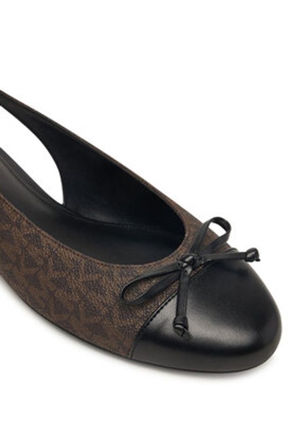 MICHAEL Michael Kors Baleriny Piper Sling 40S6PIFP1B Brązowy. Kolor: brązowy. Materiał: skóra